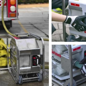 Clean Getaway Hose Cleaner in use